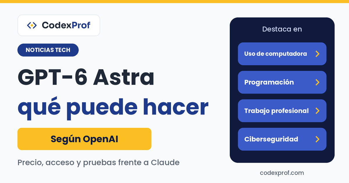 Astra: qué puede hacer según OpenAI, con precio, acceso y pruebas frente a Claude.